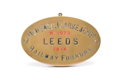 Lot 234 - 'The Colonel', a locomotive nameplate and maker's number plate