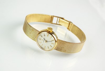 Lot 180 - A 9ct gold lady's Omega bracelet watch