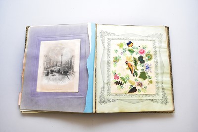 Lot 132 - Three Victorian albums, containing watercolours and drawings