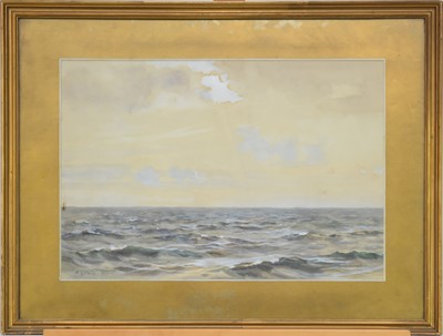 Lot 162 - Arthur Trevethin Nowell (British, 1862-1940), A Calm Sea, watercolour