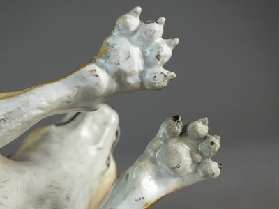 Lot 310 - A pair of Meissen models of a lion and lioness