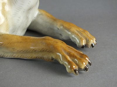 Lot 310 - A pair of Meissen models of a lion and lioness