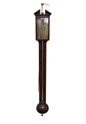 Lot 296 - A George III mahogany stick barometer