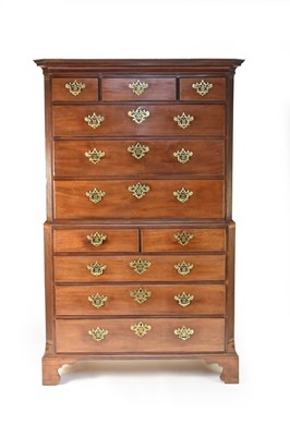 Lot 340 - A George III mahogany chest on chest