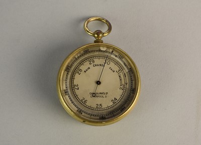 Lot 288 - A Victorian pocket barometer, by Chadburn's Ltd of Liverpool