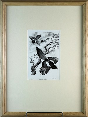 Lot 29 - Charles Frederick Tunnicliffe OBE RA (1901-1979) Magpie Chase