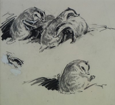 Lot 130 - Eileen Alice Soper RMS SWLA (1905-1990) Badgers Grooming