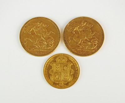 Lot 199 - Two sovereigns and a half sovereign