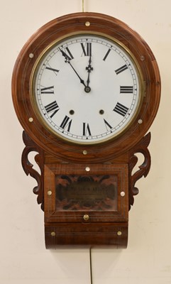 Lot 376 - A late 19th century wall clock, by Jerome & Co