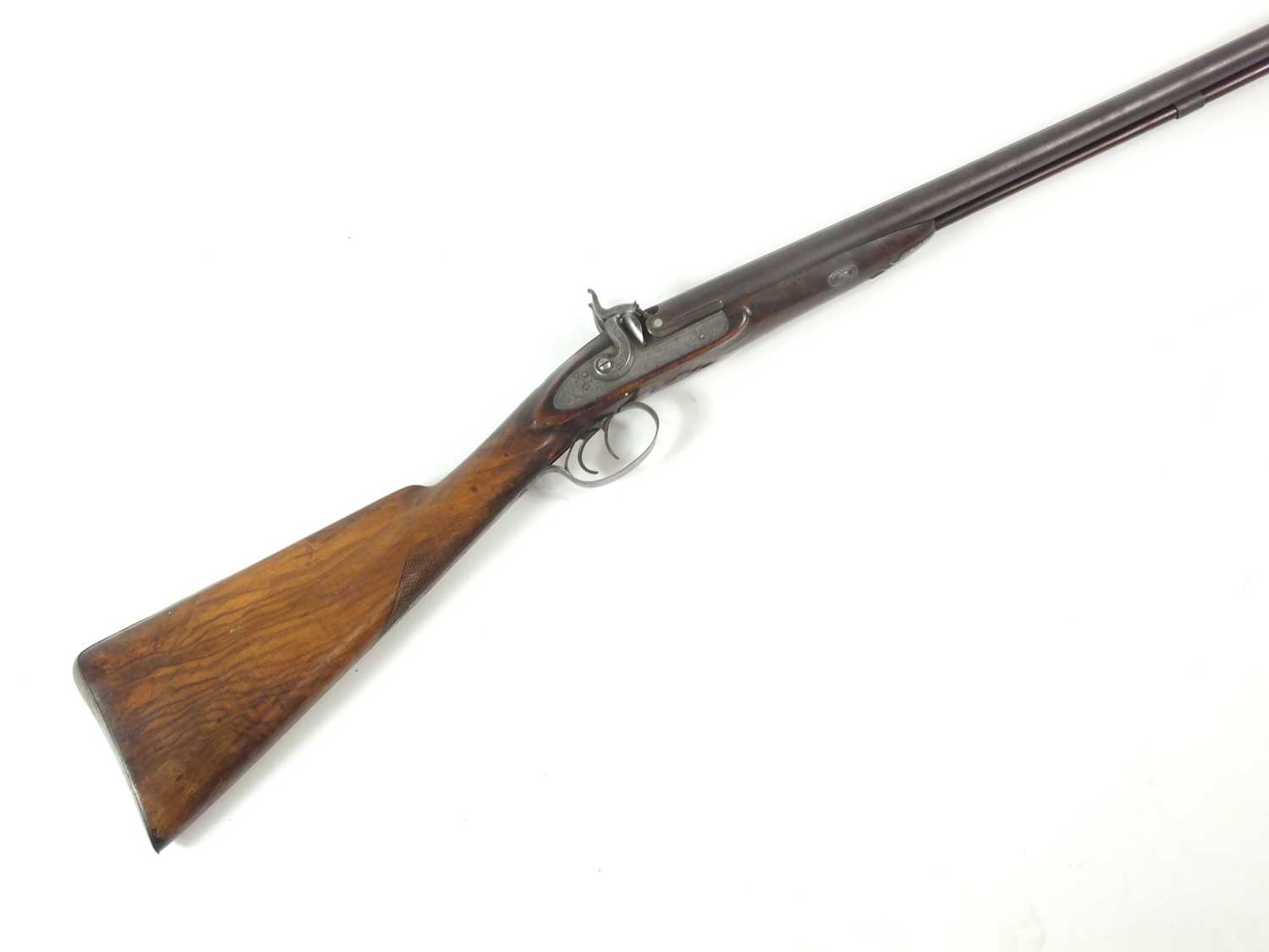 Lot 75 - A side-by-side black powder shotgun by James Brewster