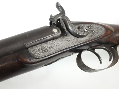 Lot 75 - A side-by-side black powder shotgun by James Brewster