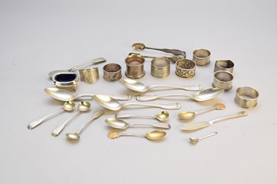Lot 9 - A small collection of silver and plate