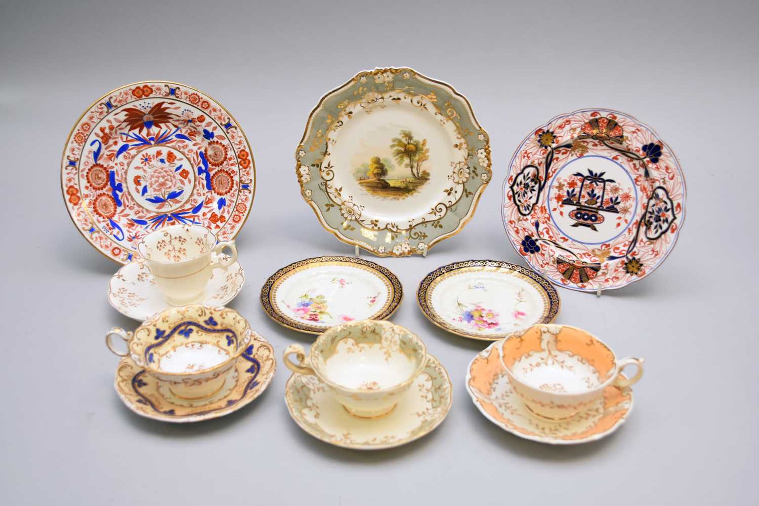 Lot 187 - A group of English and Welsh porcelain tea and coffee wares, early-mid 19th century