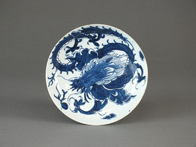 Lot 276 - Worcester 'Dragon' breakfast saucer, circa 1760