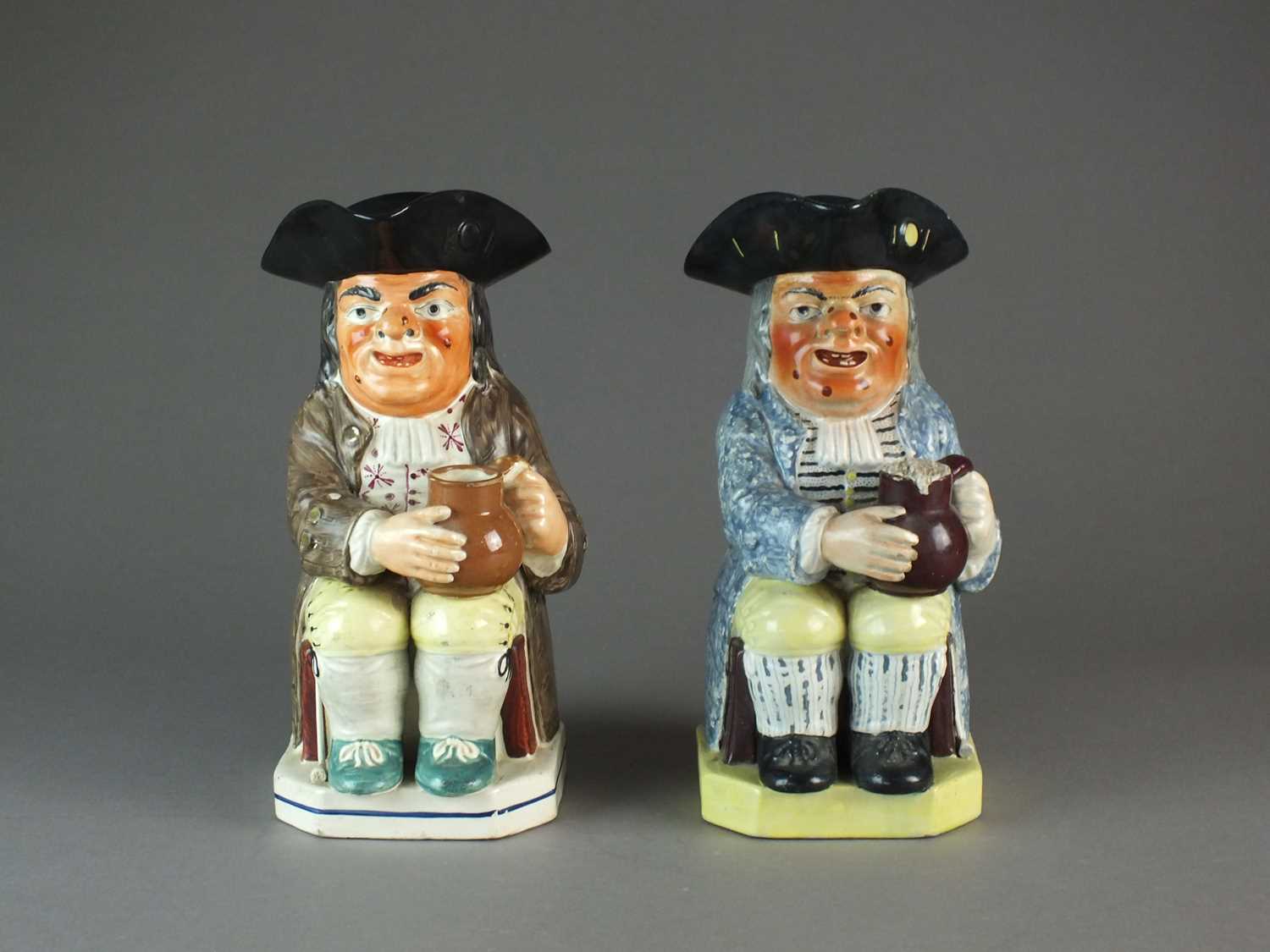Lot 299 - Two Staffordshire toby jugs