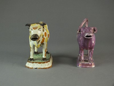 Lot 301 - Two cow creamers, early 19th century