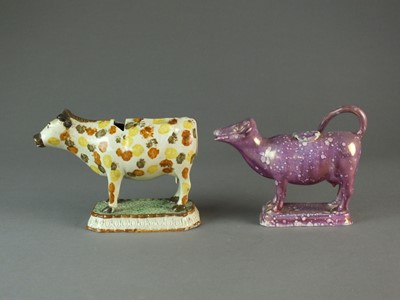Lot 301 - Two cow creamers, early 19th century