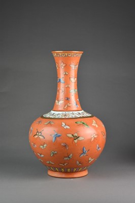 Lot 14 - A Chinese 'Butterfly' bottle vase