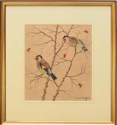 Lot 212 - Ralston Gudgeon (Scottish 1910-1984) Goldfinches