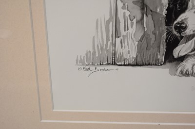 Lot 214 - Keith Brockie (b.1955) Border Collie and Lambs Book Illustrations