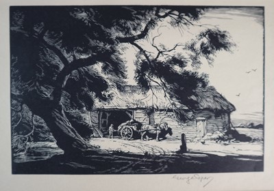 Lot 217 - George Soper RA (British 1870-1942) Group of Woodcuts and original wood blocks