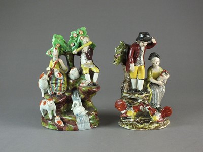 Lot 280 - Two Staffordshire pearlware figural groups