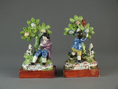 Lot 304 - Two Staffordshire bocage figures, circa 1820