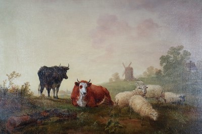 Lot 108 - Follower of Thomas Sidney Cooper RA (British 1803-1902) Cattle and Sheep in pasture