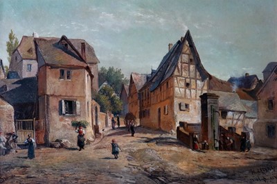 Lot 149 - Marinus van Raden (The Hague 1832-1879) Continental Street Scene