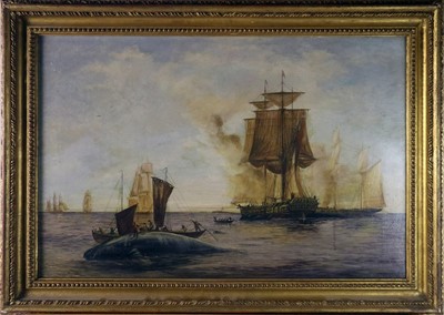 Lot 94 - British School (19th Century) Whaling Scene