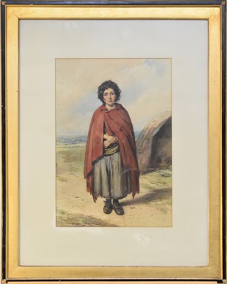 Lot 396 - Manner of Octavius Oakley (1800-1867) Gypsy Girl in a Red Cloak and five further works