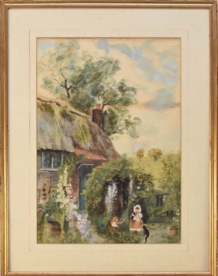 Lot 396 - Manner of Octavius Oakley (1800-1867) Gypsy Girl in a Red Cloak and five further works