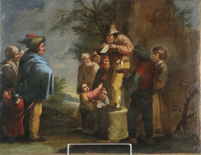 Lot 104 - Flemish School (18th-19th Century) Pauper Talking to a Crowd