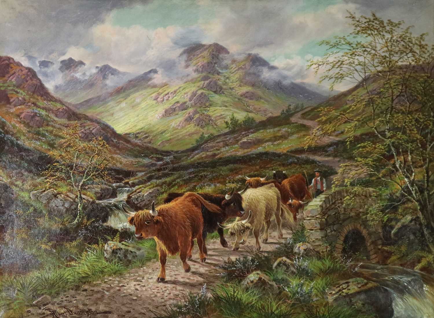 Lot 78 - Albert Dunnington (1860-1928) The Road to Lochranza, Arran