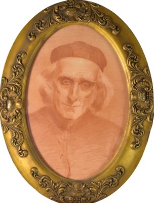 Lot 144 - Oval Portrait of Cardinal Newman (1800-1890)