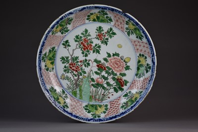 Lot 592 - A Chinese famille verte dish, 18th century