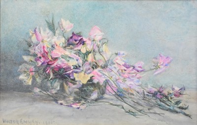 Lot 221 - Walter Emsley (British 1860-1938) Bouquet of Sweet Peas