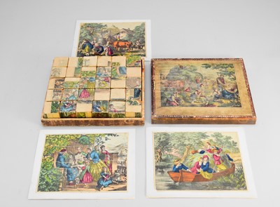 Lot 337 - A Victorian block puzzle