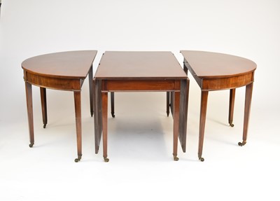 Lot 388 - A 19th century mahogany D-end dining table