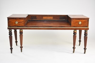 Lot 386 - A 19th century converted mahogany spinet writing table