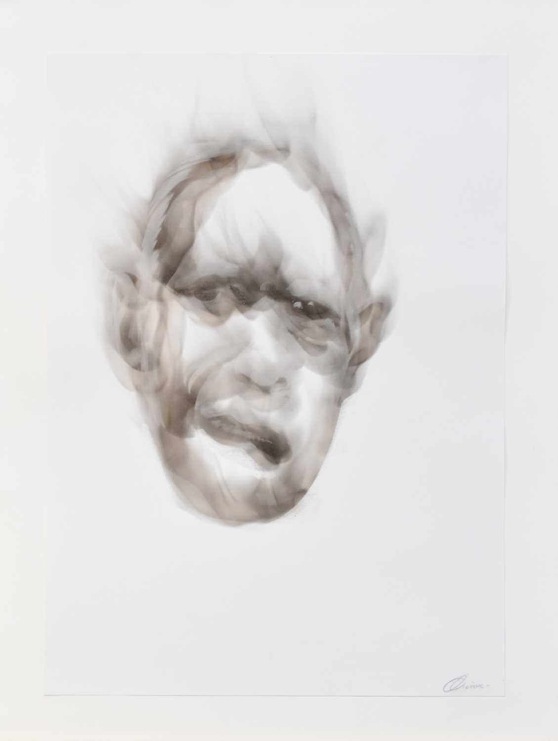 Lot 244 - Diane Victor (South African b.1964) Smoke Drawing of a Man's Head