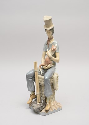 Lot 259 - Lladro porcelain model of a Chimney Sweep with a cat