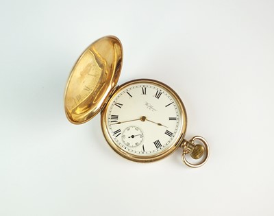 Lot 182 - A Gentleman's 9ct gold Waltham full hunter pocket watch