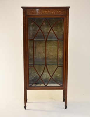 Lot 475 - An Edwardian inlaid mahogany glazed display cabinet