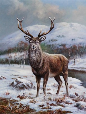 Lot 191 - Wendy Reeves (b.1945) Monarch of the Glen