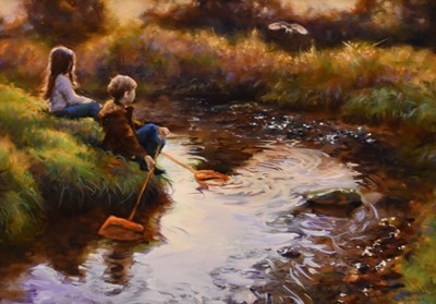 Lot 123 - Amanda Jackson (British c.1973) Fishing Late Afternoon