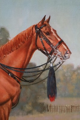 Lot 75 - Major G.A. Cattley (British 1878-1966) Chestnut Horse with Bridle and Saddle