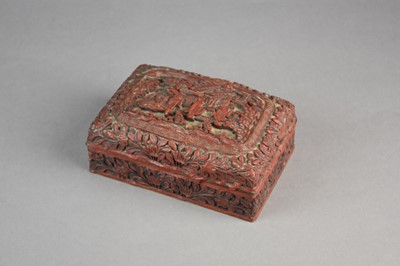 Lot 440 - A Chinese cinnabar lacquer box and cover, Republic period