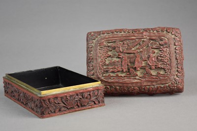 Lot 440 - A Chinese cinnabar lacquer box and cover, Republic period