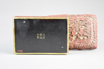 Lot 440 - A Chinese cinnabar lacquer box and cover, Republic period